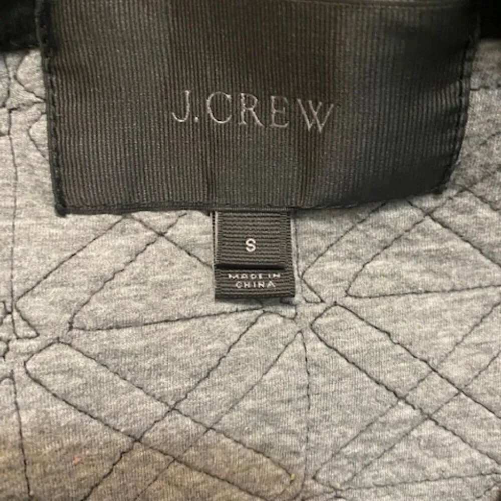 J. Crew Black Quilted Bomber jacket, size M